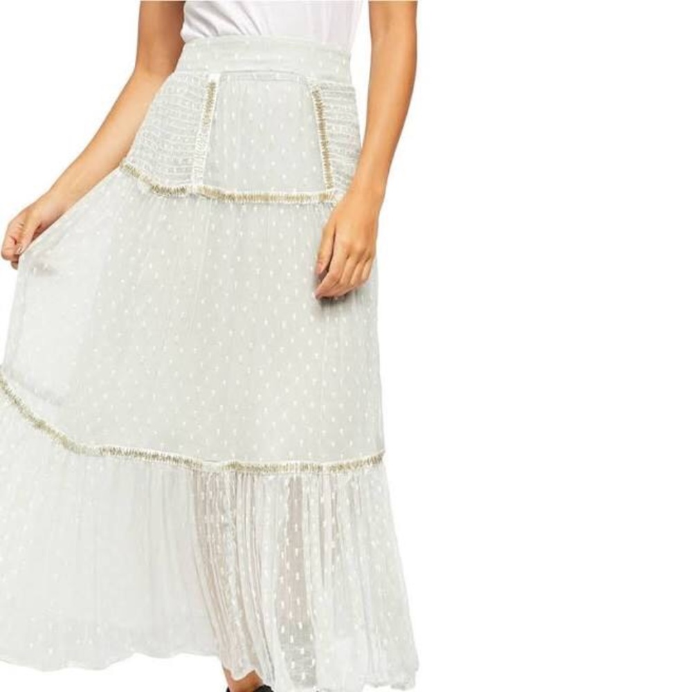 FREE PEOPLE Ella Tiered Midi Skirt size 0!